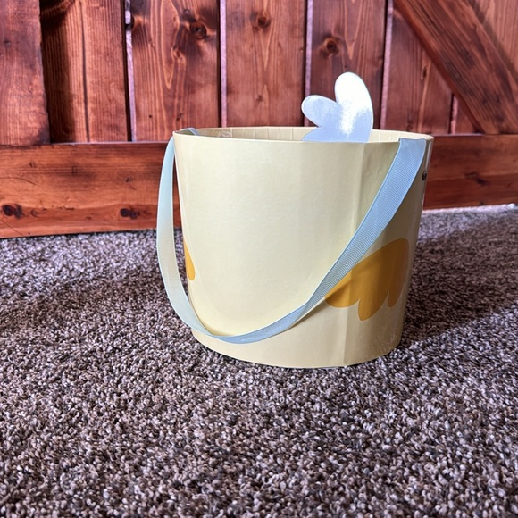 CHICK Easter/halloween pail Cardboard material. Design holds up. Ribbon handle. - Picture 2 of 4